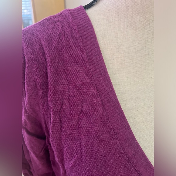 Ava & Viv - bright lilac purple v-neck long sleeve cardigan - Picture 3 of 7